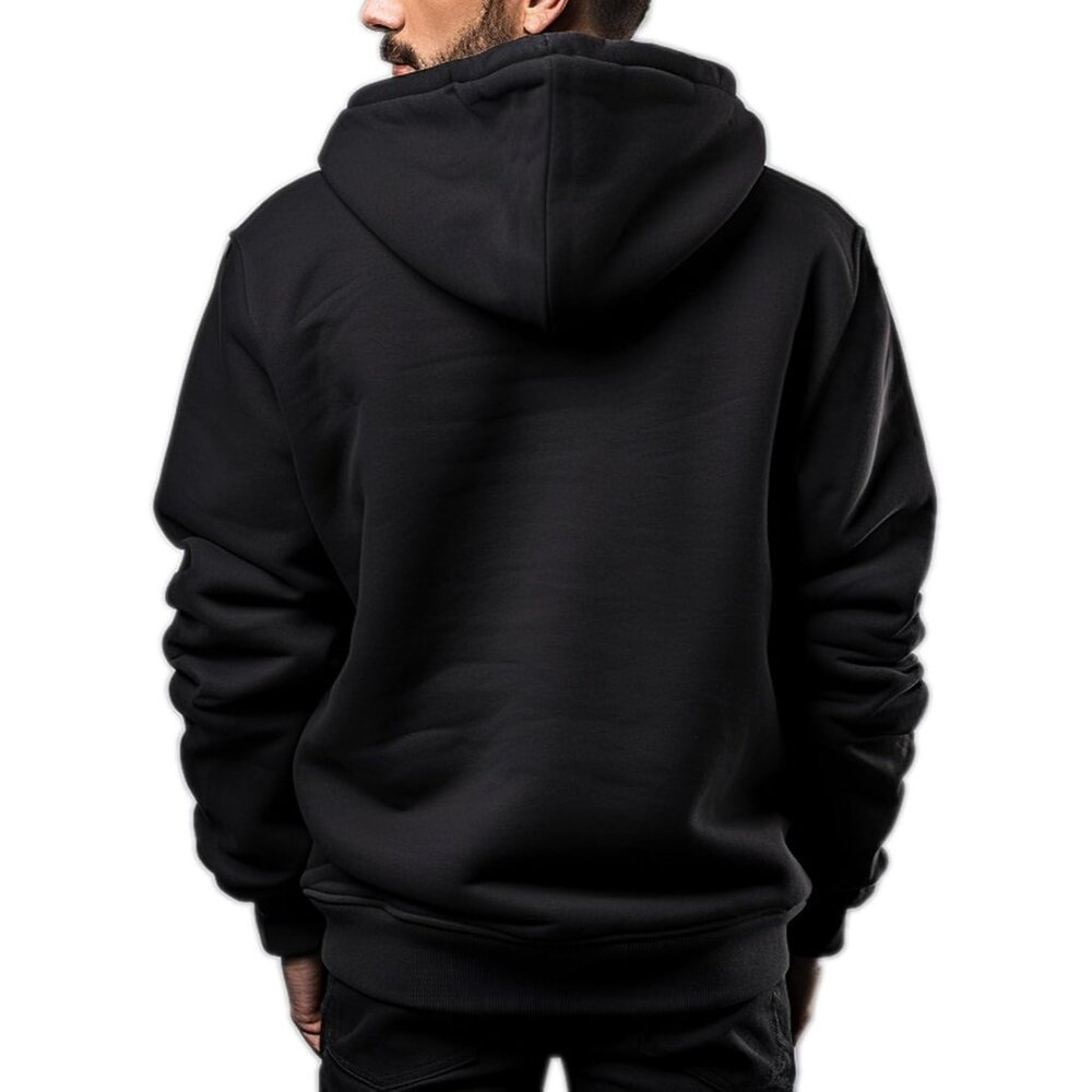 Lined Hoodies for Men Heavyweight Full Zip Up Sweatshirt Thick Fleece Jackets - Picture 6 of 6